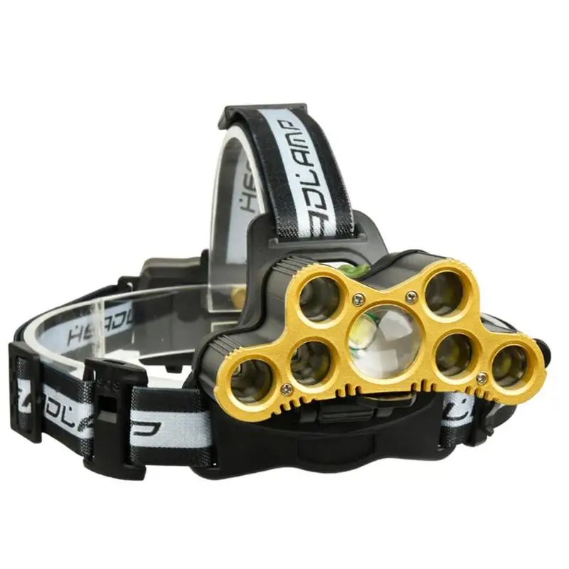 

Zoomable 10W 7LED Head Light Flashlight USB Rechargeable 6 Modes IP44 Waterproof Fishing Headlamp with SOS Whistle
