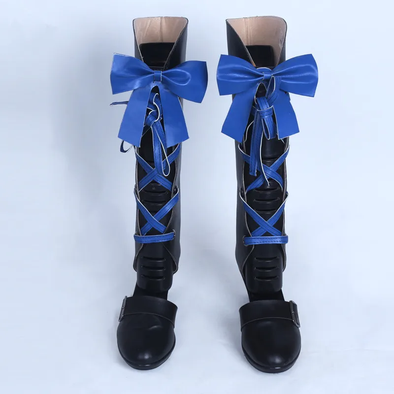 Новинка; ботинки для костюмированной вечеринки «Черный Дворецкий Kuroshitsuji Ciel Phantomhive»; цвет синий; обувь для костюмированной вечеринки в стиле аниме с бантом для женщин и мужчин; Размеры 35-43