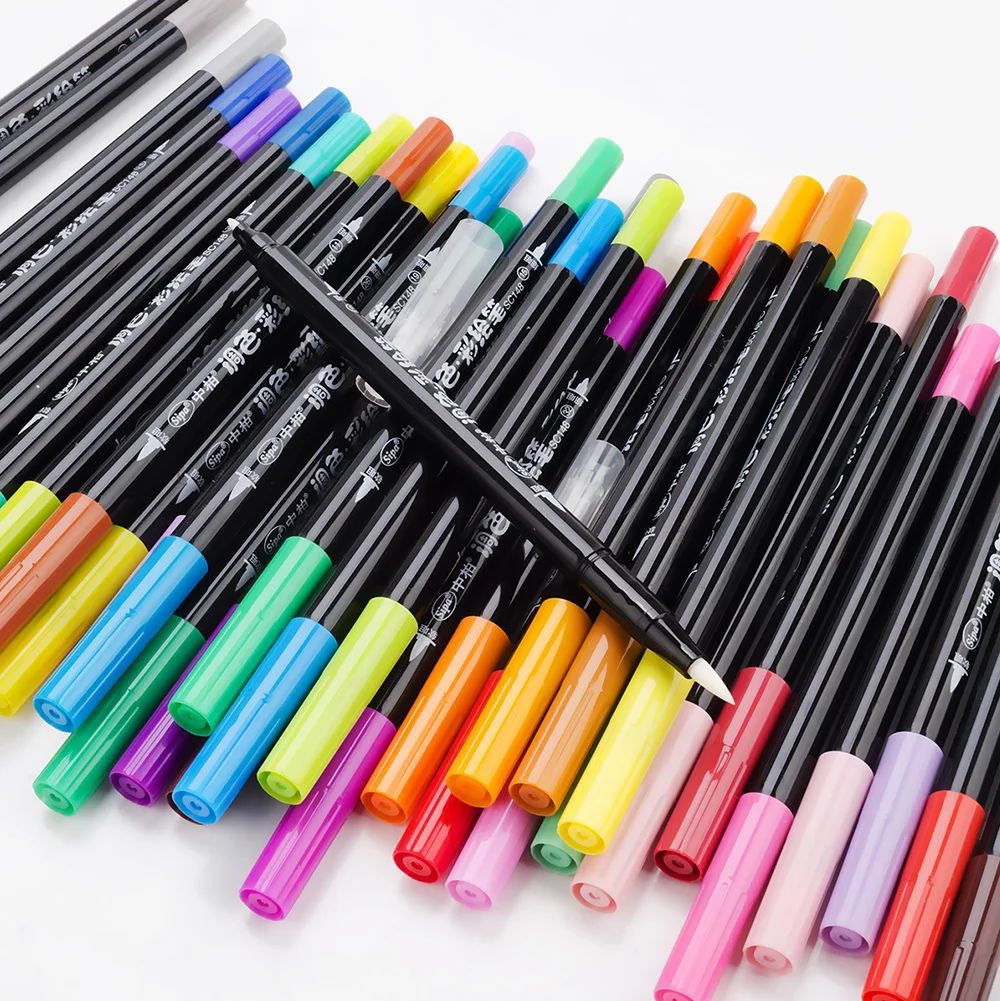 Sipa 36 Piece Pena Cat Air Sikat Grafis Menggambar Seni Dual Tips