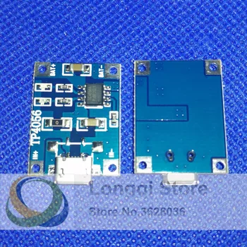 

Micro USB 5V 1A 18650 TP4056 Lithium Battery Charger Module Charging Board With Protection Dual Functions 1A