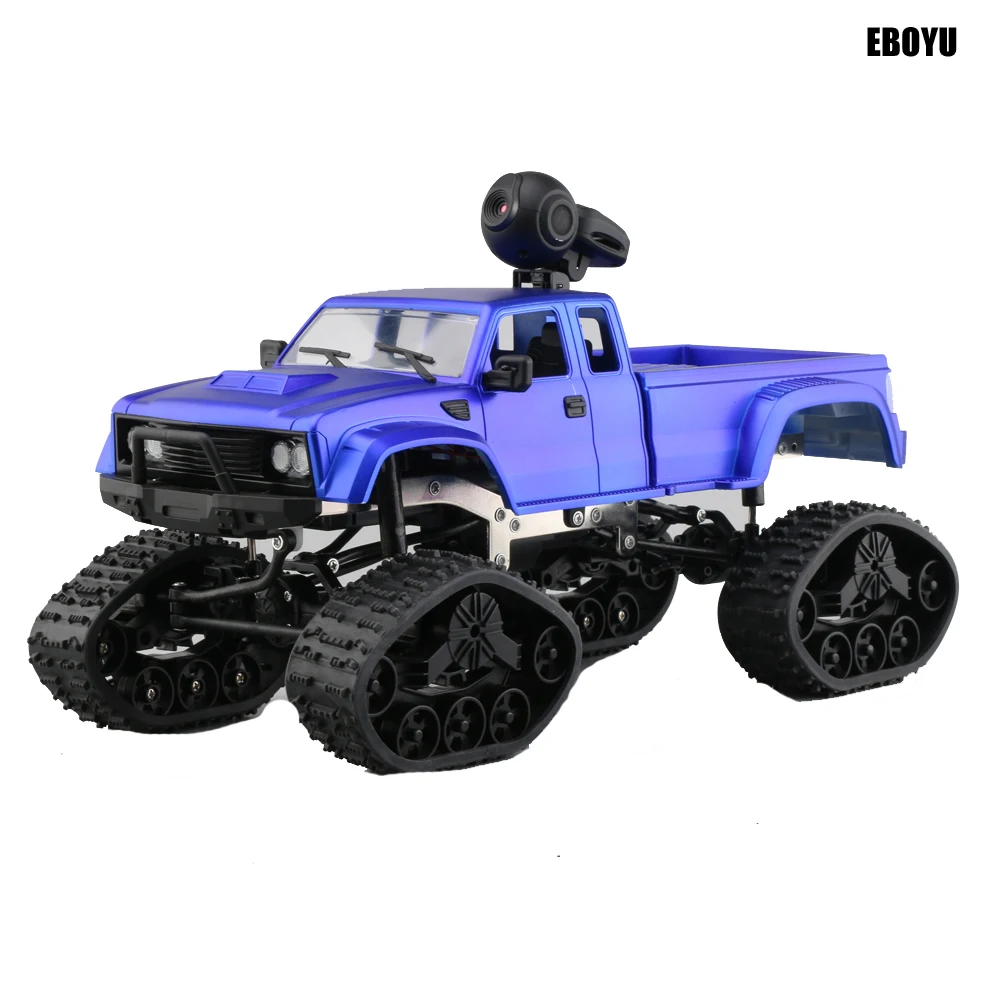  EBOYU FY002B+WiFi 2.4Ghz 1/16 4WD Snow Tires Truck Off-road RC Truck with Front Light WiFi FPV 0.3M