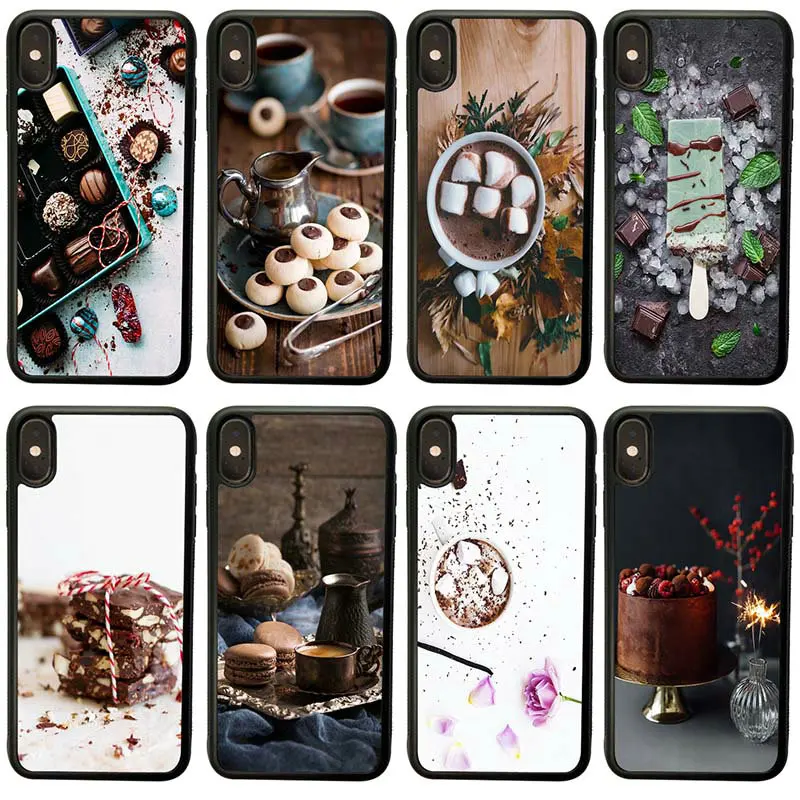 Чехол для мобильного телефона с пионами в стиле шоколада и кофе Жесткий iphone 4 4S 5 5S