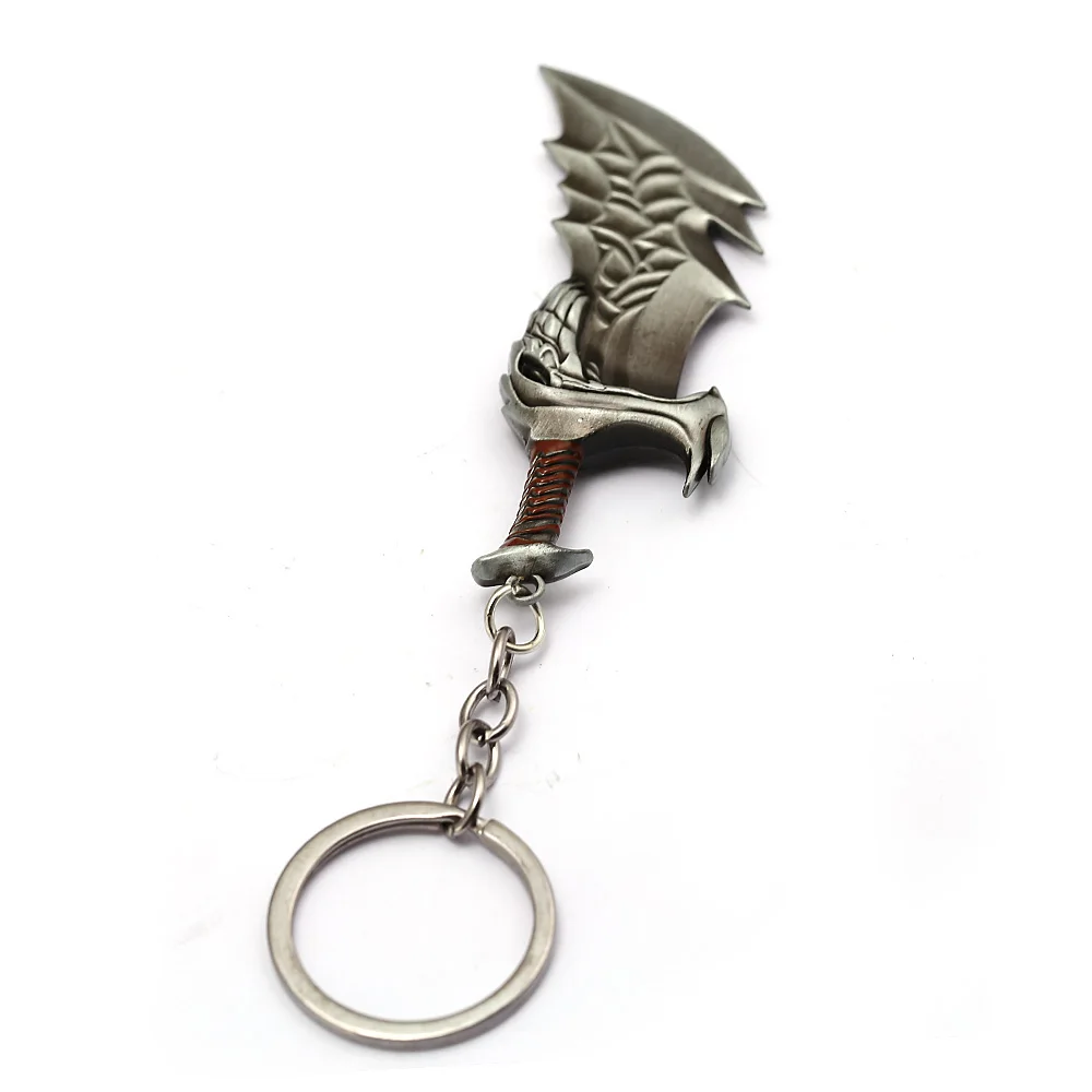 Nuevo Dios de la guerra KRATOS arma cuchillas del caos llavero Cool Metal llaveros regalo hombres Chaveiro llavero juego joyería coche llavero