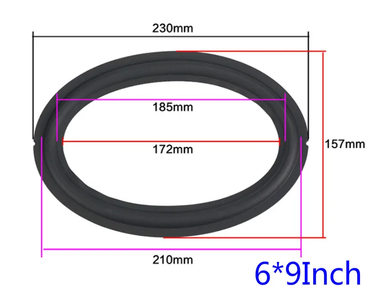 5x7 дюймов 6x9 дюймов 230 мм Автомобильный Динамик резиновый объемный ремонт Овальный динамик Lound DIY Подвеска 6*9 дюймов GHXAMP 2 шт