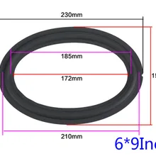 5x7 дюймов 6x9 дюймов 230 мм Автомобильный Динамик резиновый объемный ремонт Овальный динамик Lound DIY Подвеска 6*9 дюймов GHXAMP 2 шт