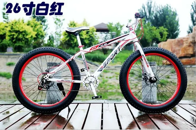 Clearance Beach bicycle MTB mountain bicycle 26*4.0 Tires Disc brakes Snow bicycle 7 speed ,fat bikes Carbon Steel 2 Clearance Beach bicycle MTB mountain bicycle 26*4.0 Tires Disc brakes Snow bicycle 7 speed ,fat bikes Carbon Steel 2