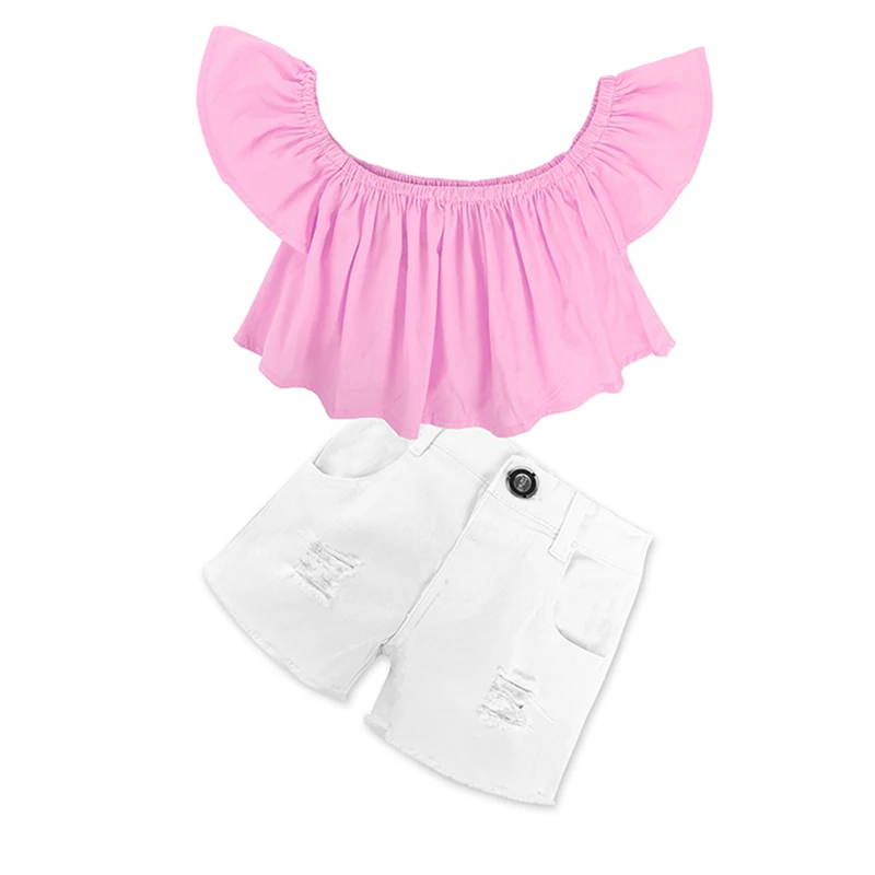 2 Pcs Sets Summer Little Girls Clothing Set Kids Girl Clothes Suits