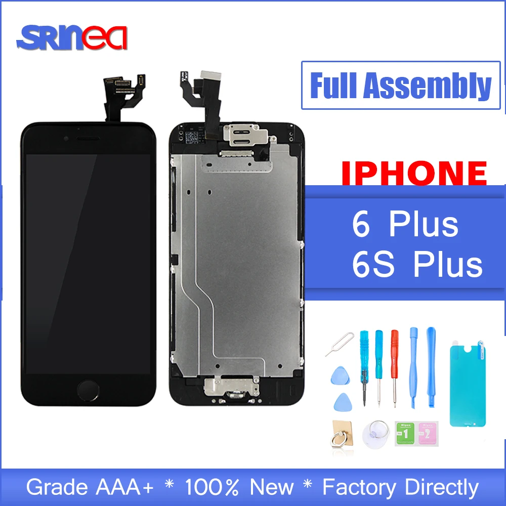 

AAAAA Quality Full Set LCD Display For iPhone 6 S 6S Plus Complete LCD Screen Touch Digitizer Full Assembly Replacement Camera