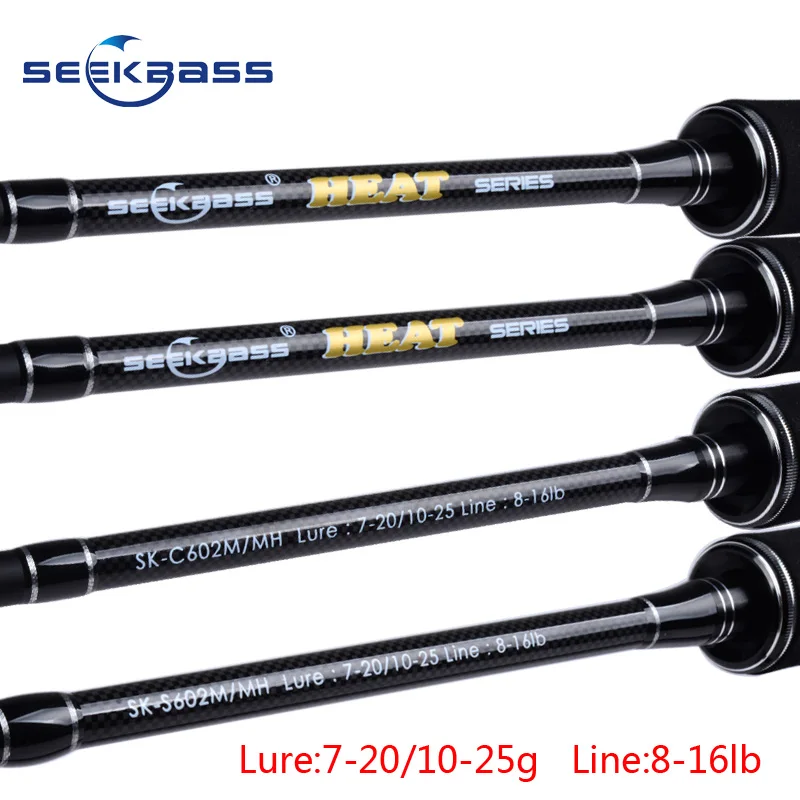 SeekBass SK602 M/MH 1 8 M 2 наконечника 7 20g/10 25g приманка вес углеродного волокна для ловли
