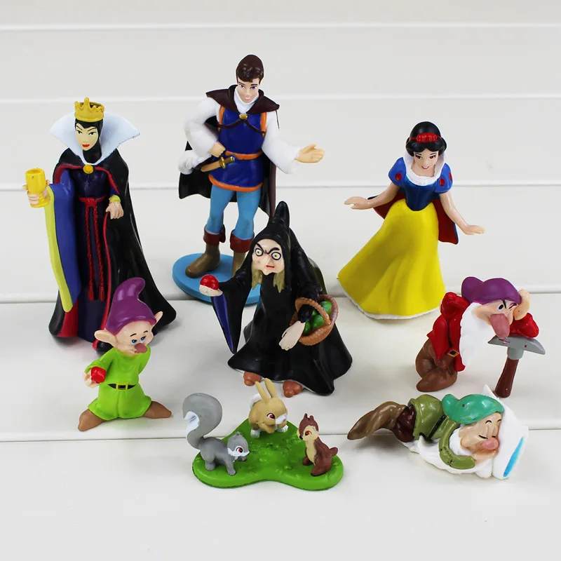 

8Pcs/Set Princess Snow White And The Seven Dwarfs Queen Prince PVC Figure Toys Dolls 4~10cm Great Gift