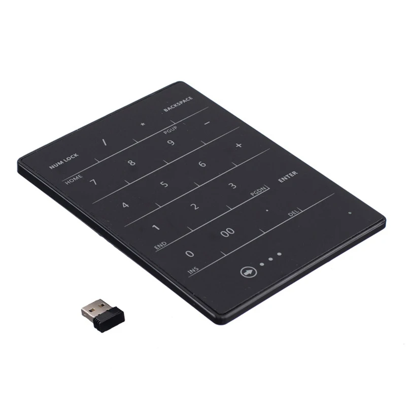 2.4G Mini Wireless Keyboard Touchpad Numeric Keyboard Charging Switch