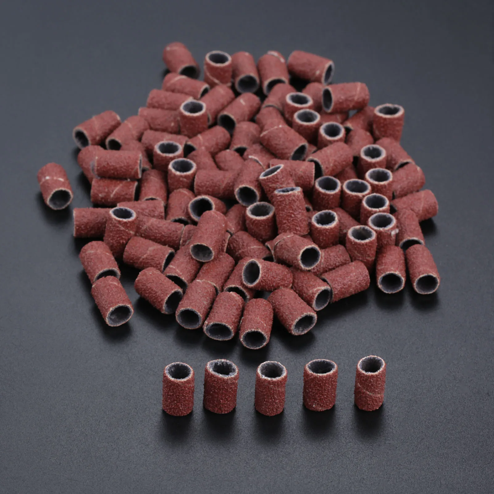 

100Pcs Sanding Bands Nail Power Drill Accessories Electric Drill 80 Bits Sandcloth Refillable Sanding Sleeves Replacement