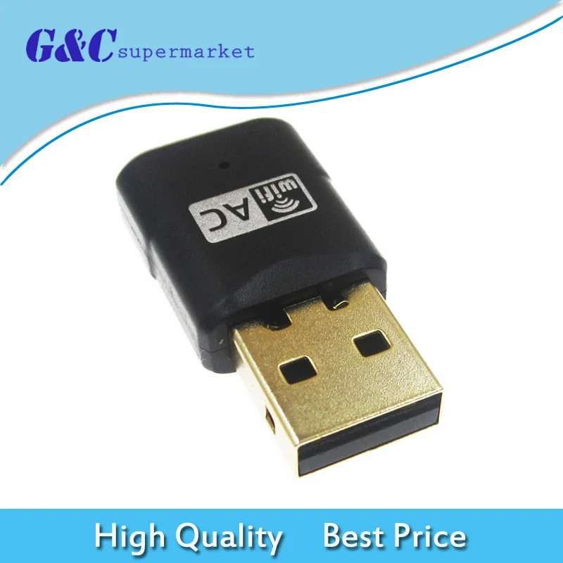 

600 Mbps USB Dual Band Wireless Adapter 5G&2.4G WiFi 802.11 AC Laptop PC