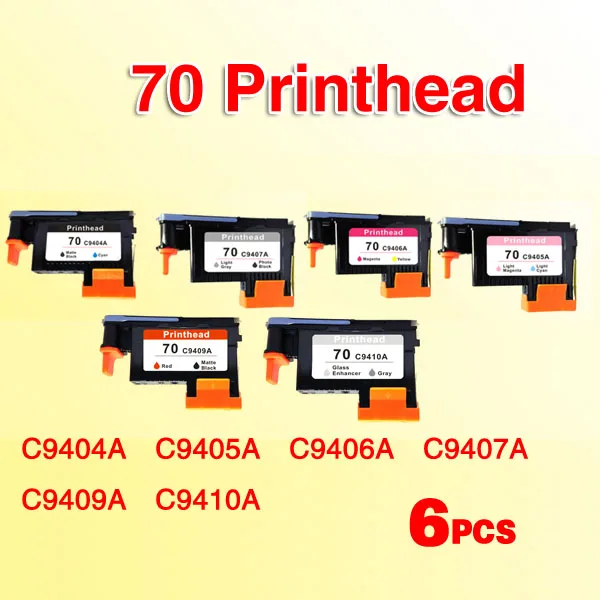 6x печатающей головки совместимы для HP70 Designjet Z2100 Z5200 Z3100 Z3200 photosmart pro B9180
