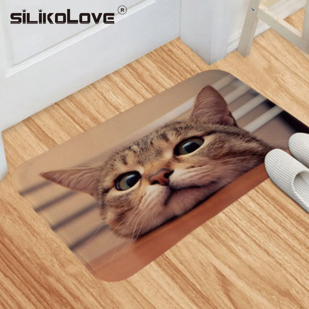SILIKOLOVE 40*60 см нескользящий коврик для ванной с изображением животных собак кошек