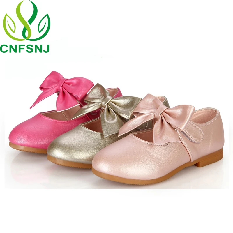 

CNFSNJ 2018 spring autumn kids fashion princess bow flats for baby girls brand party suede children pu leather shoes 21-36