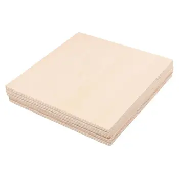 

5Pcs Thickness 5mm Square Shape Smooth Basswood Board for DIY Model Making & Crafts