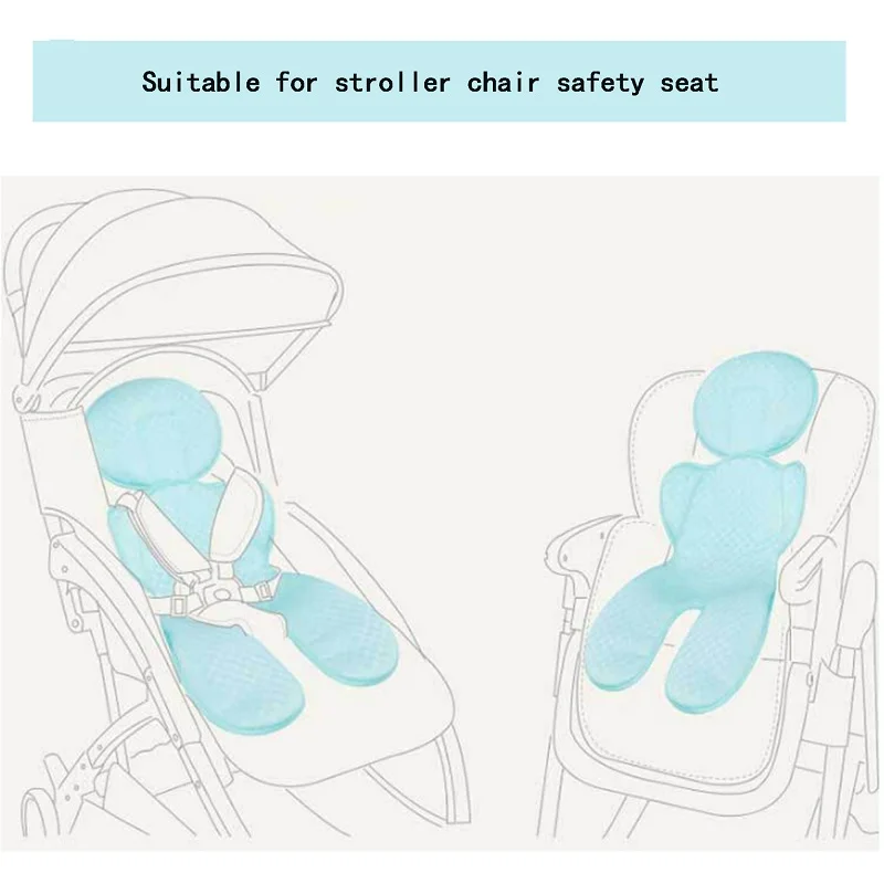 3D сетка Толстая детская коляска s Подушка сиденья Лето ребенок настил на коляску дышащий новорожденный Автомобильная сидение кресло коврик детская коляска аксессуары
