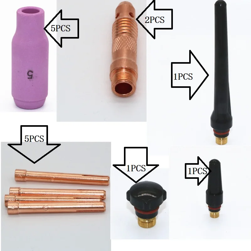 Buy 15PCS Argon Welding TIG Torch WP 18 17 26 Long