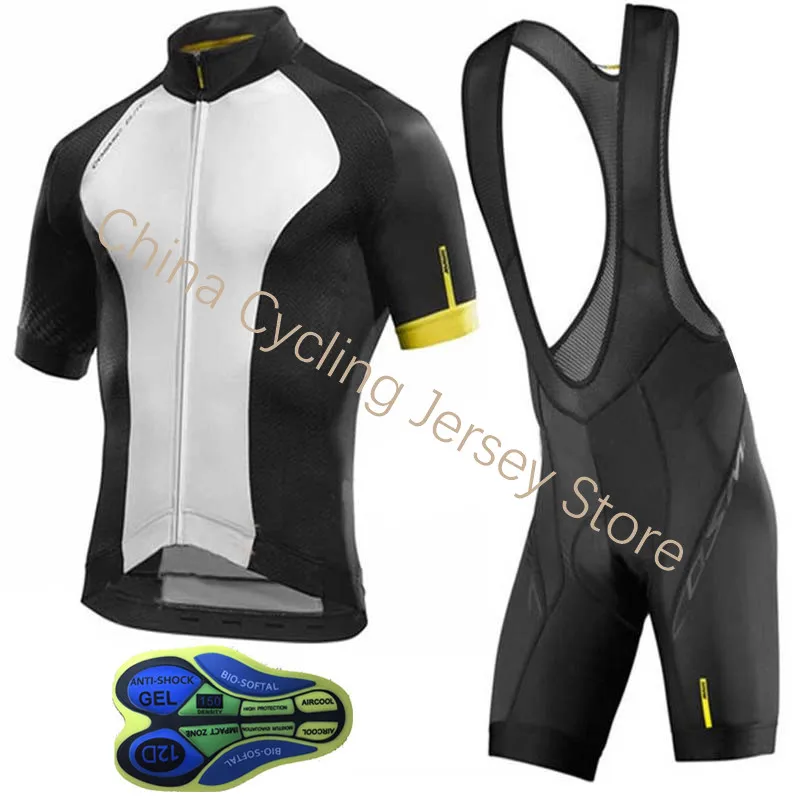 

2019 New Mavic men pro Cycling Jersey Set MTB maillot ciclismo team Outdoor Summer Road bike Sportswear Cycling Clothing
