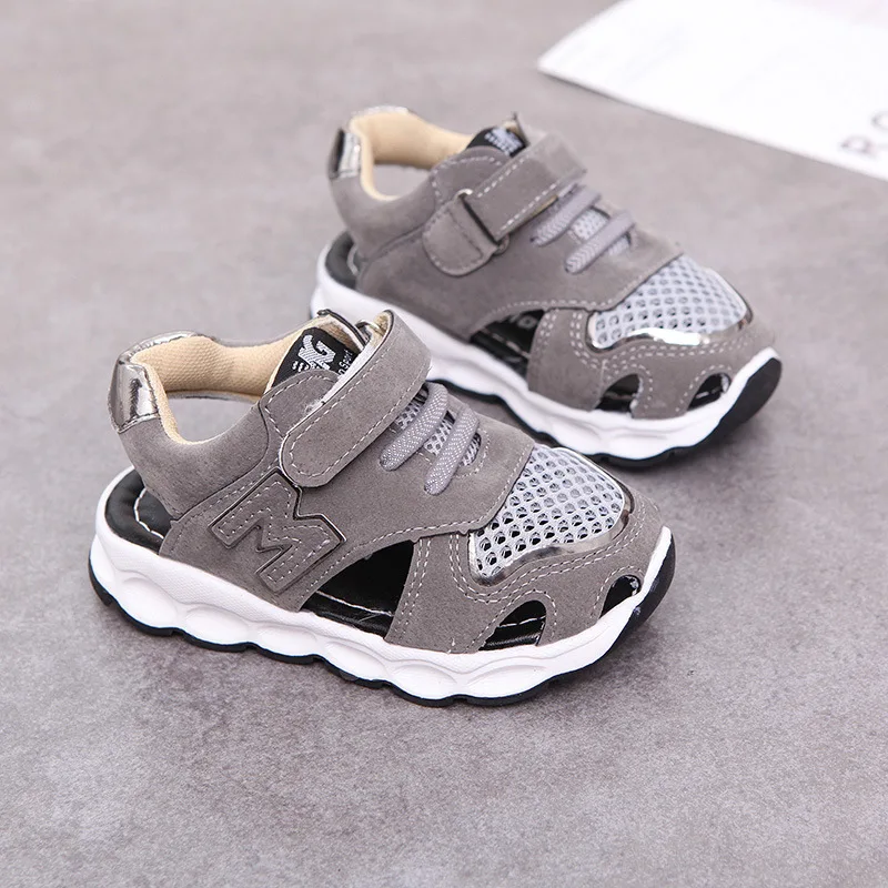 

2019 New style 1-5 years old baby sandals breathable kids sports shoes non-slip soft beach shoes newborn first walk sneakers