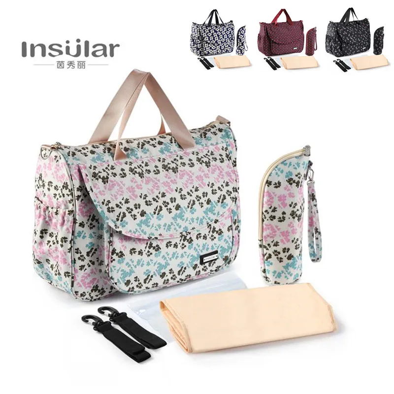 

Insular Mother Shoulder Bag Baby Bappy Bags Fashion High quality Maternity Mummy Handbag Waterproof Baby Stroller Bag