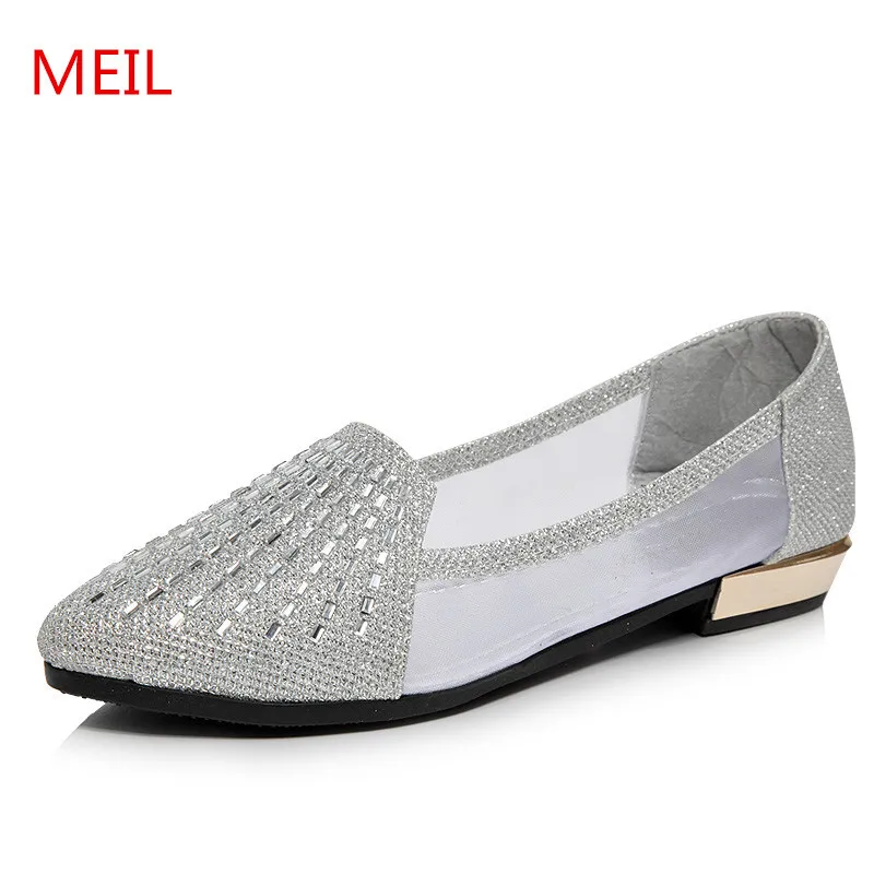 

Hot selling summer flat sandals shoes women 2018 new Rhinestones summer sandals fashion ladies shoes woman chaussures femme