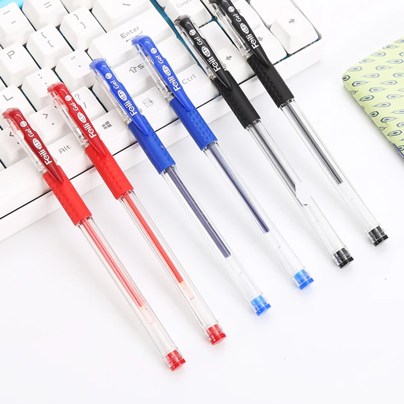 20Pcs/Set MUJI Style Japanese Gel Pen 0.5mm Black Blue Ink Pen Maker Pen School Office student Exam Writing Stationery Supply