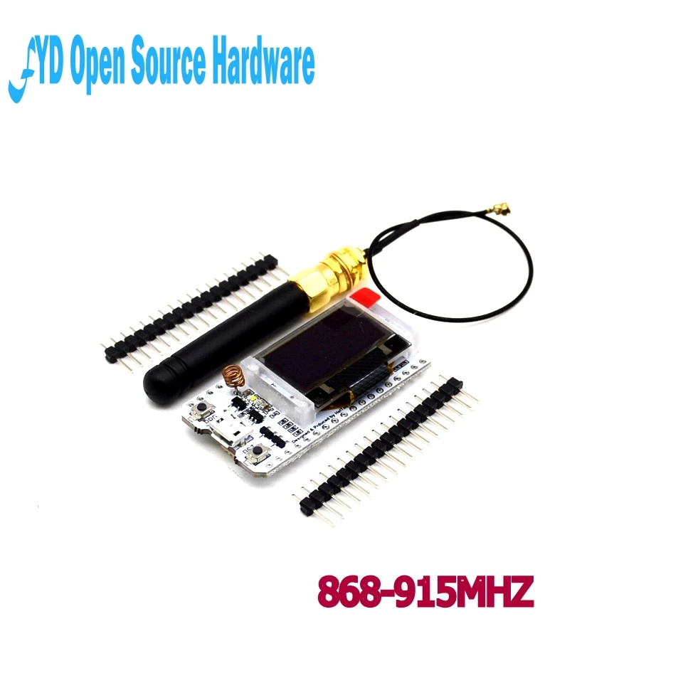 

2pcs 868MHz/915MHz LoRa ESP32 Oled Wifi SX1276 Module IOT with Antenna for arduino Electronic diy kit pcb