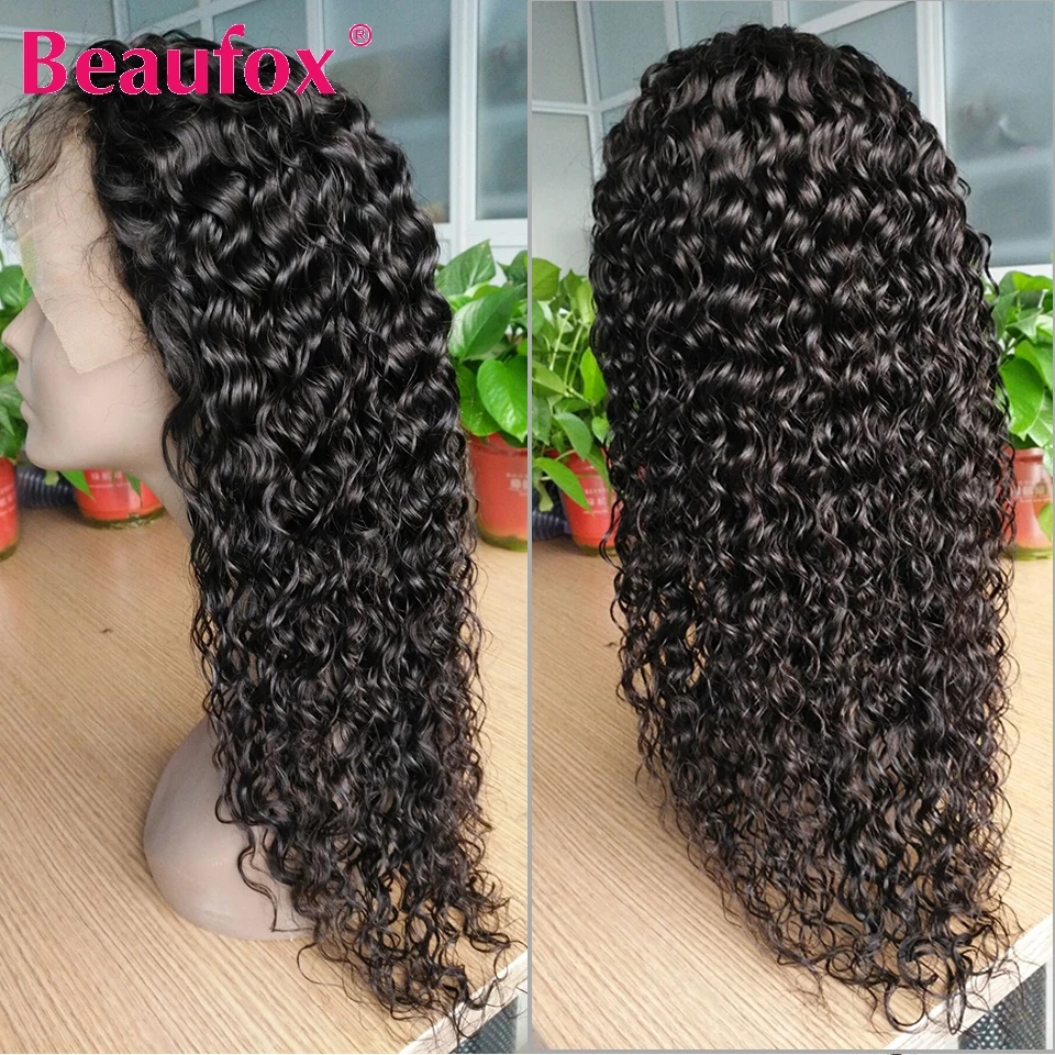 Beaufox 13x4 Lace Front Human Hair Wigs For Women Remy Peruvian Water Wave Human Hair Lace Wigs Pre Plucked Wig With Baby Hair