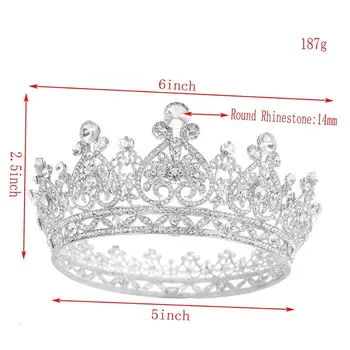 

Austrian Rhinestone Crystal Tiara Crown Peacock Bridal Hair Accessories For Wedding Quinceanera Crown Pageant Diamante Tiara