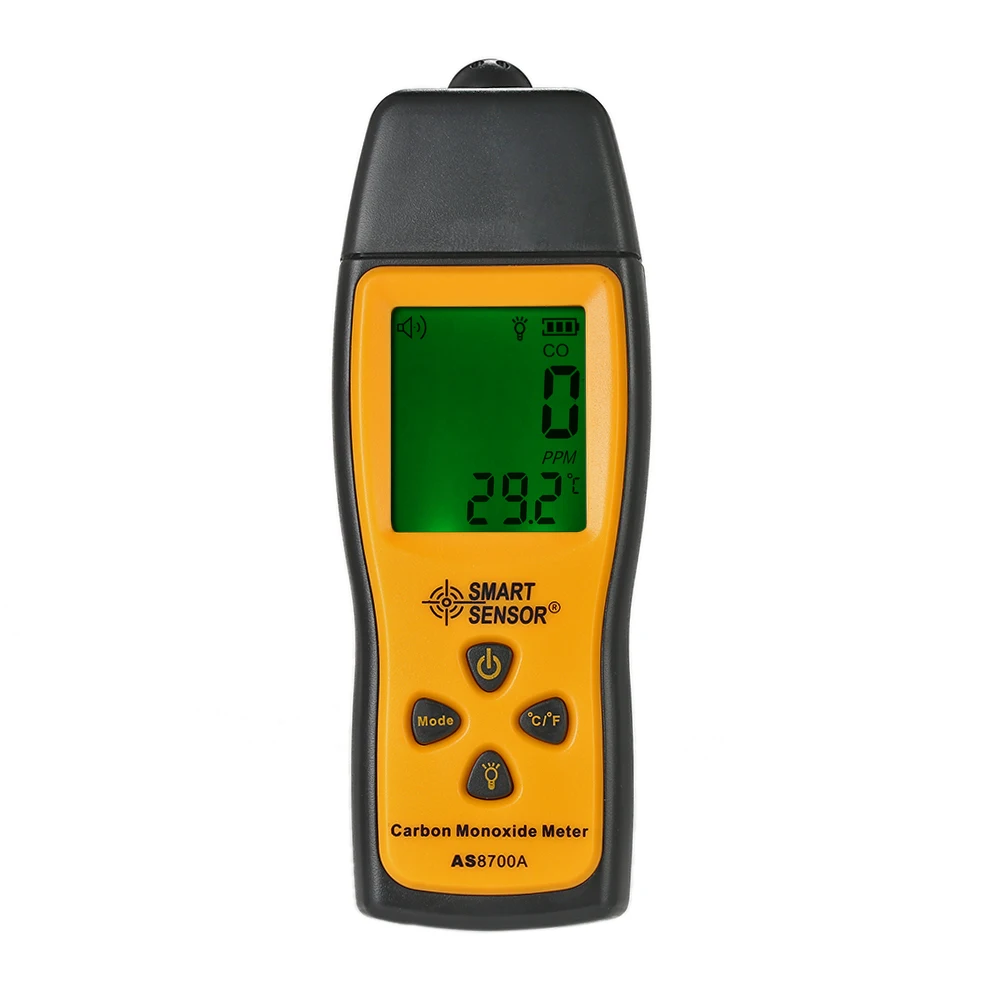Умный датчик AS8700A газовые анализаторы ручной измеритель угарного газа Тестер монитор детектор датчик ЖК-дисплей звуковой светильник сигнализация
