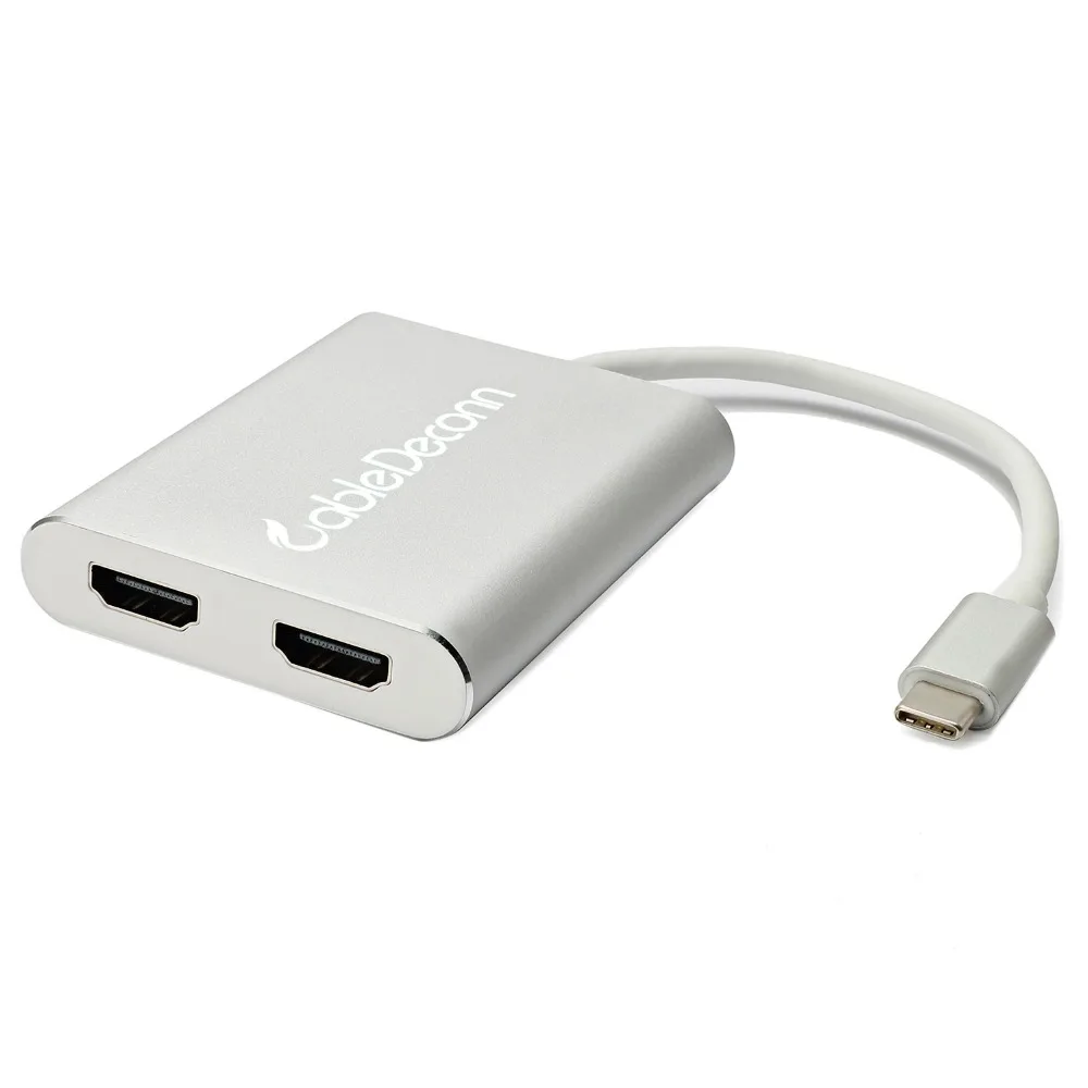 Thunderbolt 3 к двойному hdmi адаптеру usbc несколько хаб Тип c 2 кабель конвертер