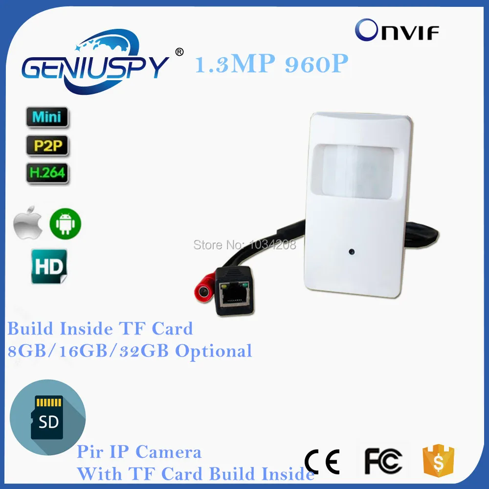 HD 1280 960P 1 3MP 3 7mm Lens Security Indoor Mini PIR Shell Surveillance Camera IP