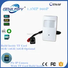 HD 1280 960P 1 3MP 3 7mm Lens Security Indoor Mini PIR Shell Surveillance Camera IP