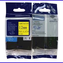 Для принтера Brother ленты P сенсорная лента 12 мм Tze631 tze631 tze-631 tz631 TZ TZe 631 TZ-631 черный на желтый клей ламинированный