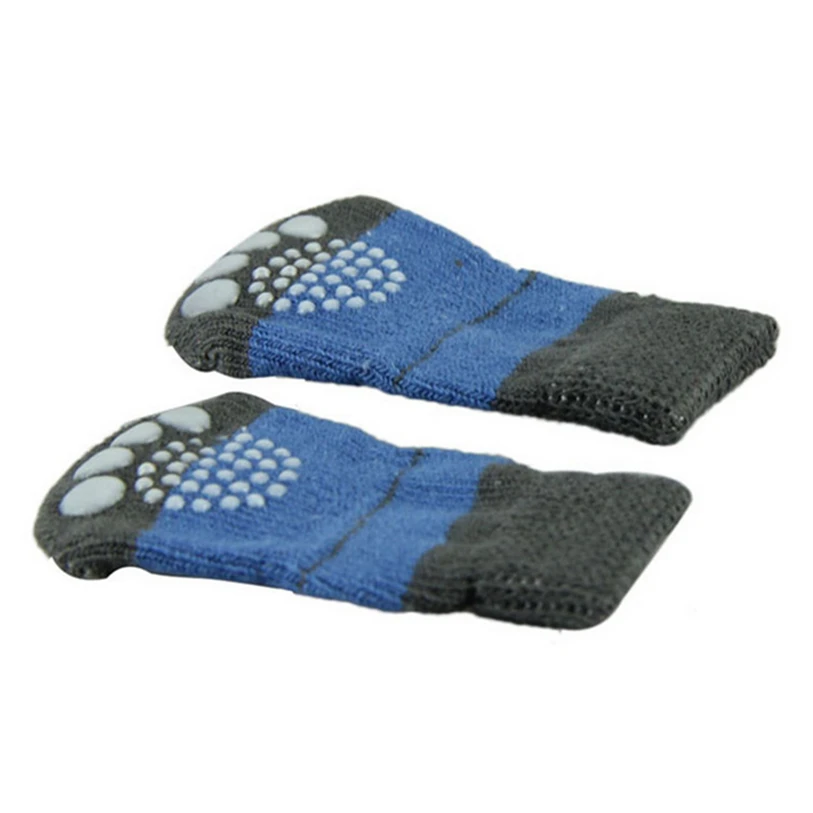 Cartoon Puppy Dogs Pet Anti Slip Skid Bottom Sock 4PcsSet Cute Warm Puppy Dog Funny Knits Socks for Dogs Pet Decorations 40JA4 (1)
