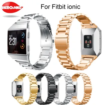 

For Fitbit Ionic Watch Band Stainless Steel Metal Watch Strap Unique Polishing Process Business Replacement Wristband watchband