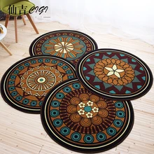 Cigi современный китайский Стиль круглый Ковры Нескользящие Гостиная прихожей Кухня пол Коврики компьютер кресло-качели Коврики маленькие круглые Ковры