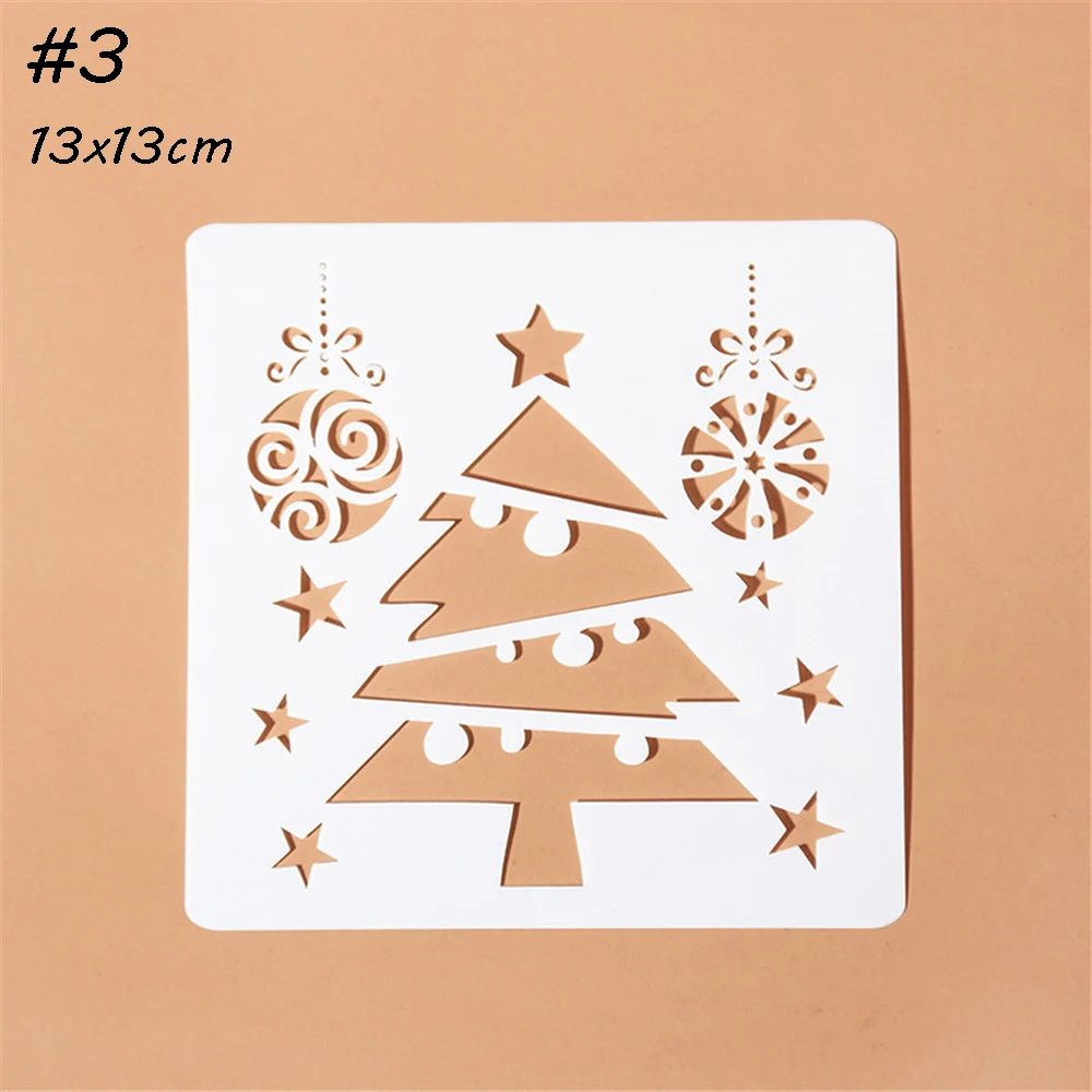 

DIY Craft Christmas Tree Layering Stencils For Walls Painting Scrapbooking Stamp Album Decor Embossing Paper Card Template