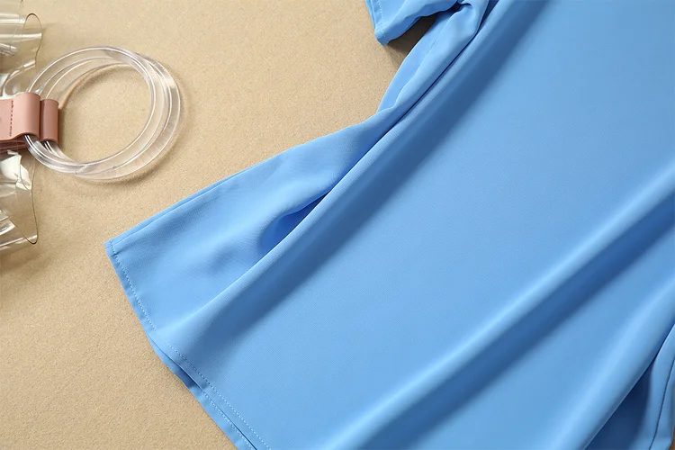 XF модный винтажный I Повседневный высококачественный дизайнерский синий комодик OL Женский комплект летняя футболка+ Прямые брюки комплект из двух предметов