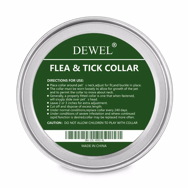 Dewel Dog Collar Anti Flea Mosquitoes Ticks Insect Waterproof Herbal Pet Collar 8 Months Protection Dog Accessories