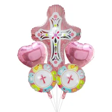 1 conjunto de páscoa cruz redonda balões da folha hélio inflável pentecostes jesus cruz ovo látex decoração da páscoa balões balões de ar