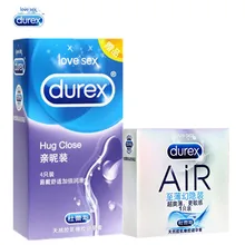 Durex Original Authentic 5pcs Condom 2 Styles in 2 Boxes AIR Super Slim Ultra Thin Hug Close Condoms for Men Sex Toys