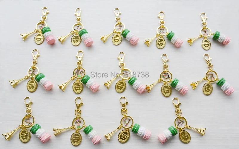 2015 New Macaroon keychain with green letters.jpg