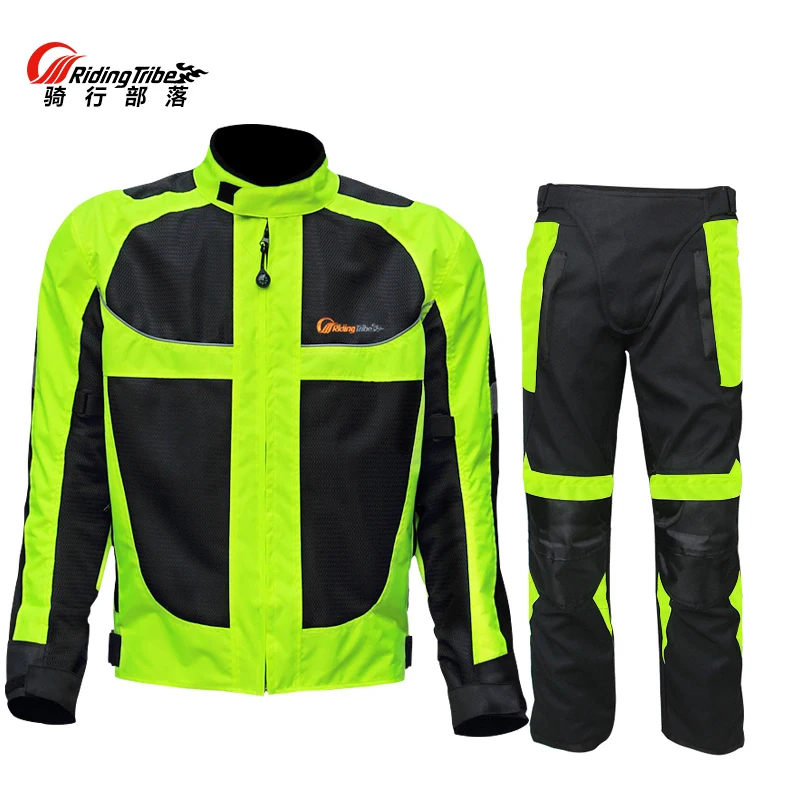 

Riding Tribe Women Motorcycle Jacket & Pants Suit Jacket Breathable Mesh Touring Motorbike Clothing Set Protective Gear