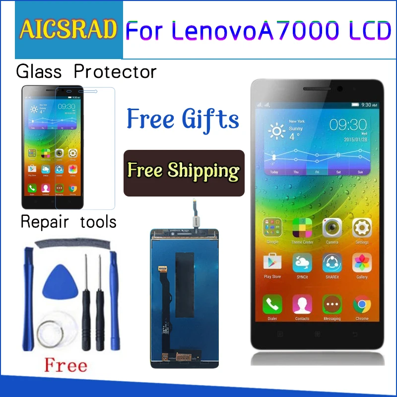

AICSRAD 5.5''LCD For LENOVO A7000 Display Touch Screen with Frame Digitizer for Lenovo A7000 LCD Display Screen Replacement