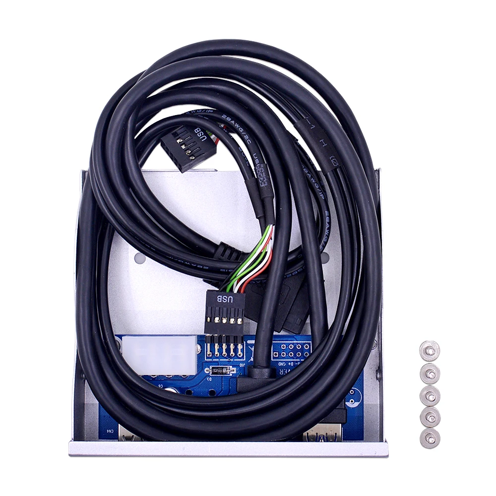 CHIPAL Silver 4 порта USB 3 0 2 Передняя панель концентратор сплиттер 20Pin внутренний