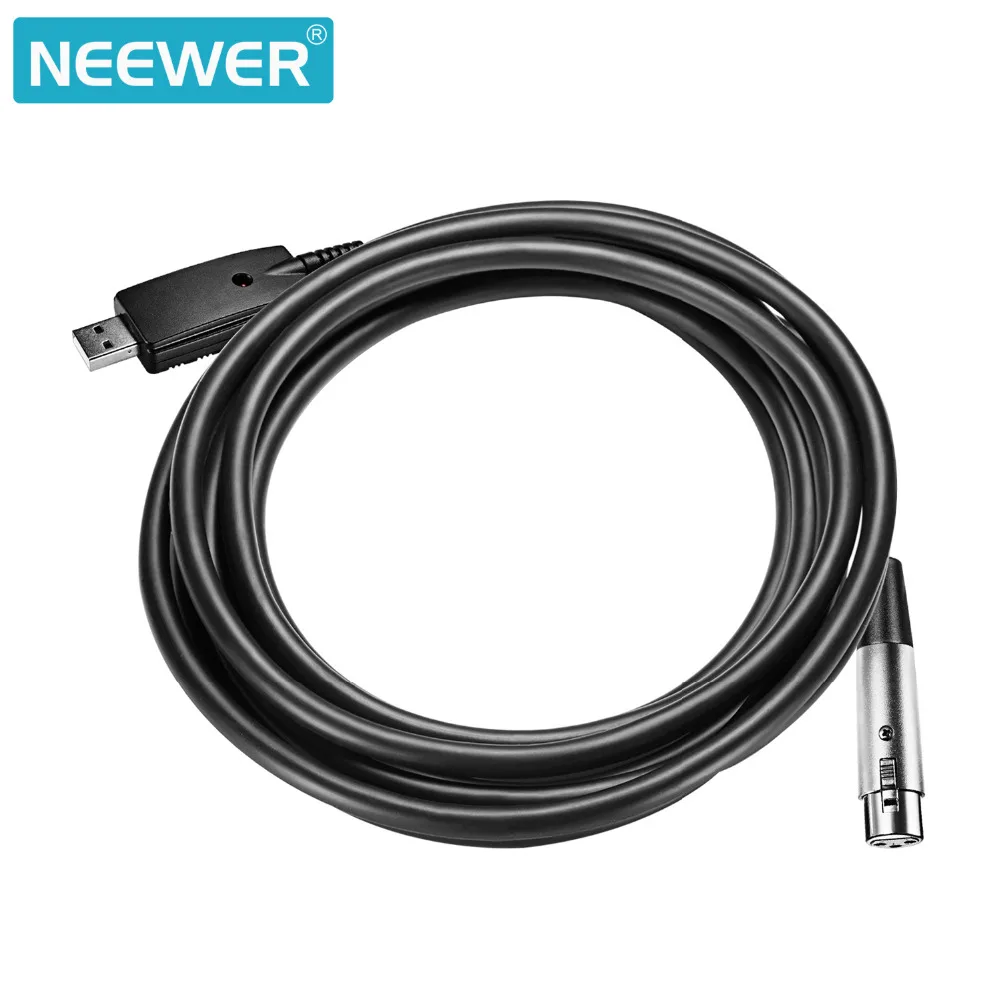 Neewer USB мужчина к 3-контактный XLR Женский микрофонный конвертер Кабель Студия аудио разъем кабель-переходник для компьютера с USB-Порты и разъёмы