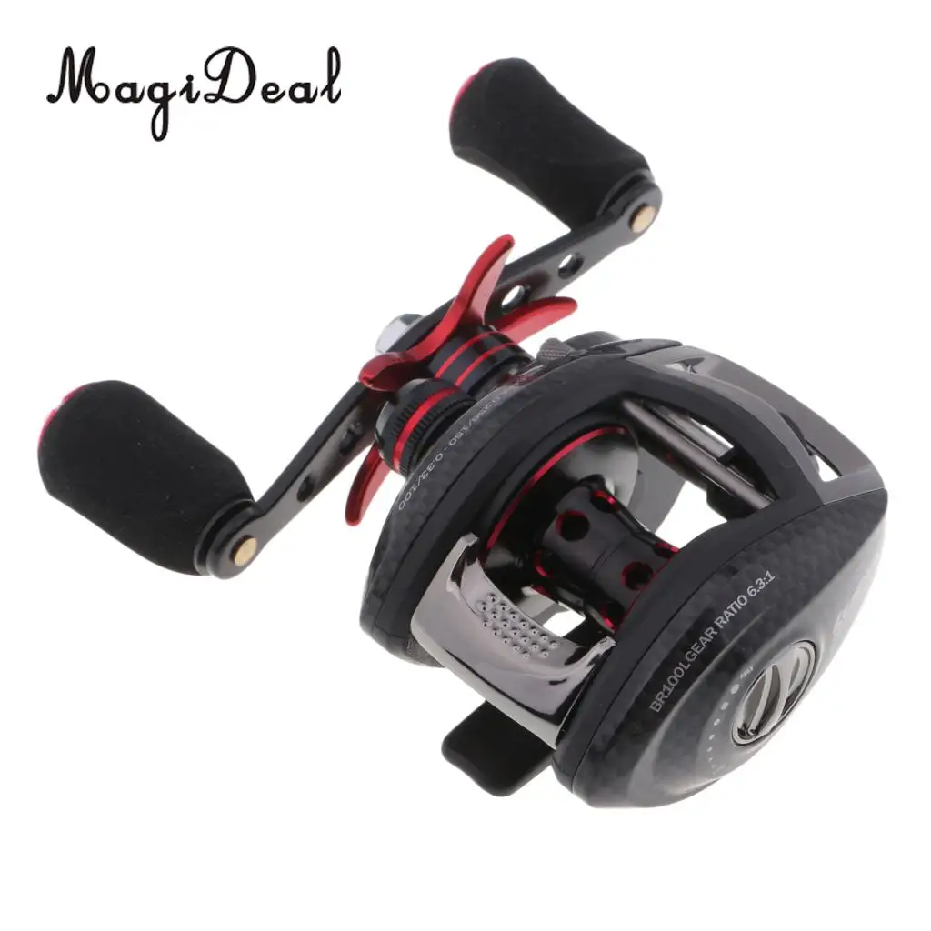 

12+1 BB Baitcasting Reel High Speed 6.3:1 Long Casting Low Profile Fishing Reel - Dual Brake System